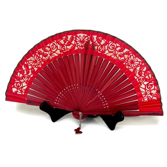 Anna Sui Other - Vintage Anna Sui Red Sensu Fan & Light Stand from Japan